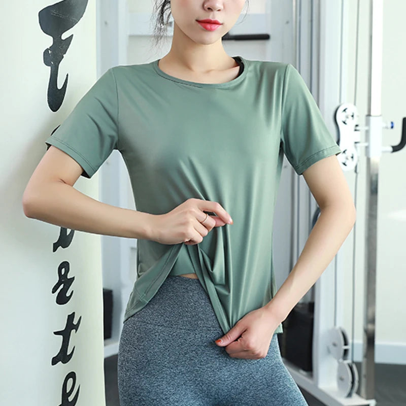 Backless Mesh Patchwork Quick-Dry Yoga Top – Sleeveless Loose Fit Active T-Shirt for Women