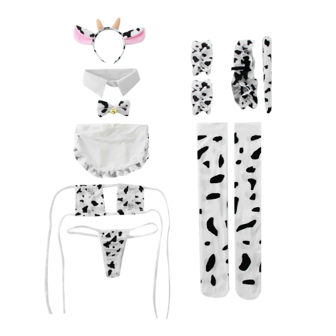 Sexy Cow Print Cosplay Lingerie Set – Playful, Seductive & Unforgettable