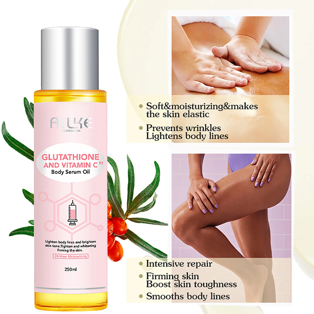AILKE Luxe Brightening & Moisturizing Body Care Set – Glutathione, Vitamin C & Shea Butter