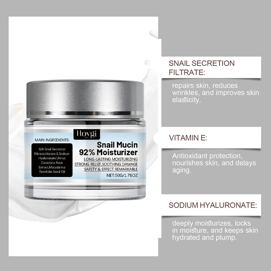 Snail Mucin 92% Repair Gel Cream – Hydrate, Soothe & Rejuvenate