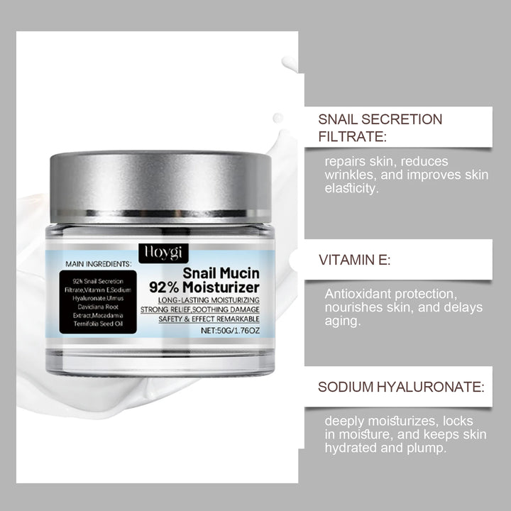 Snail Mucin 92% Repair Gel Cream – Hydrate, Soothe & Rejuvenate