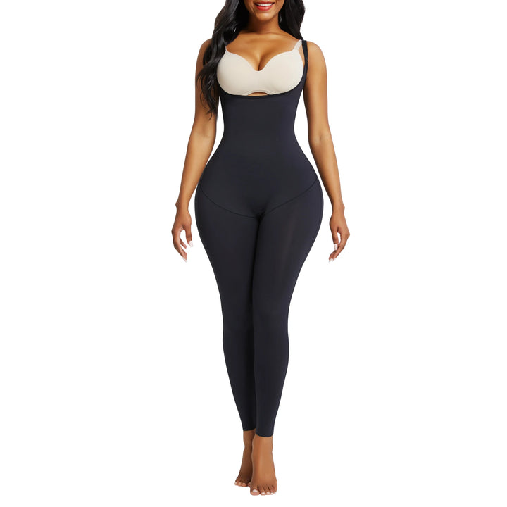HEXIN Supper High Waist Shapewear Bodysuit – Tummy Control, Butt Lifter, Underboob Support, Adjustable Straps
