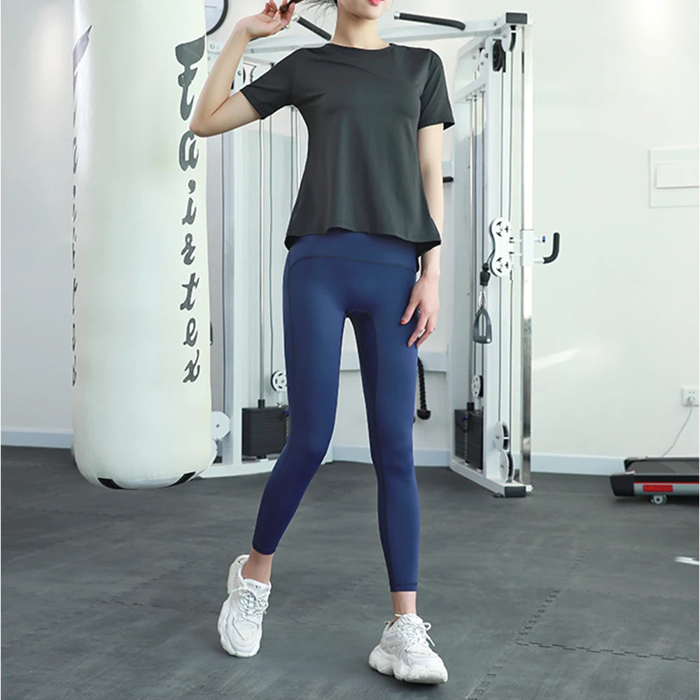 Backless Mesh Patchwork Quick-Dry Yoga Top – Sleeveless Loose Fit Active T-Shirt for Women