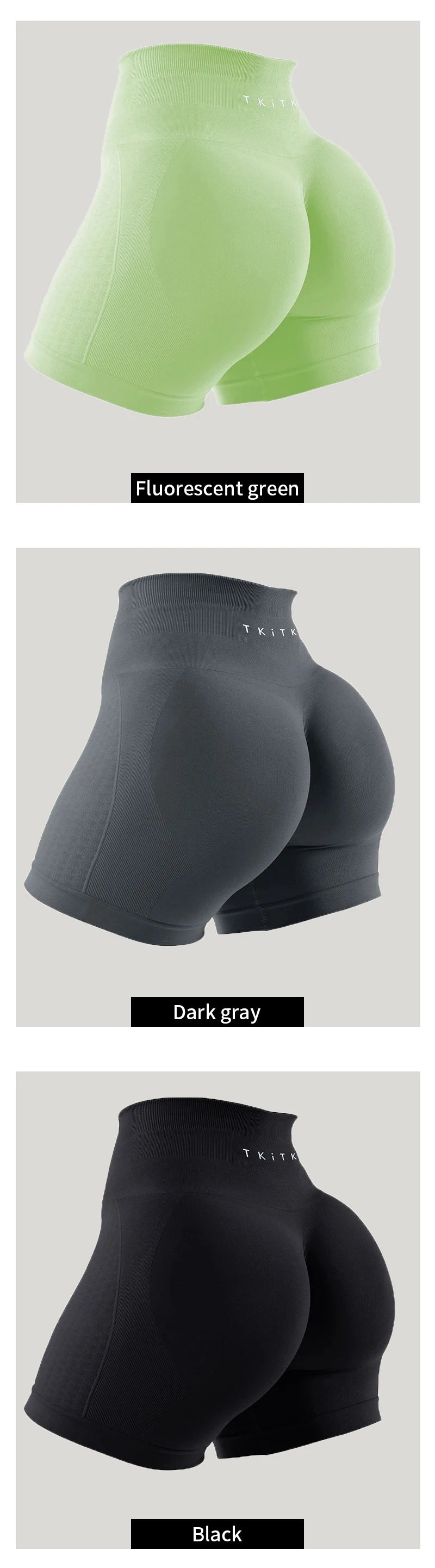 2-Piece TKITK Amplify Contour Seamless Workout Shorts – Women’s Soft Biker & Yoga Set