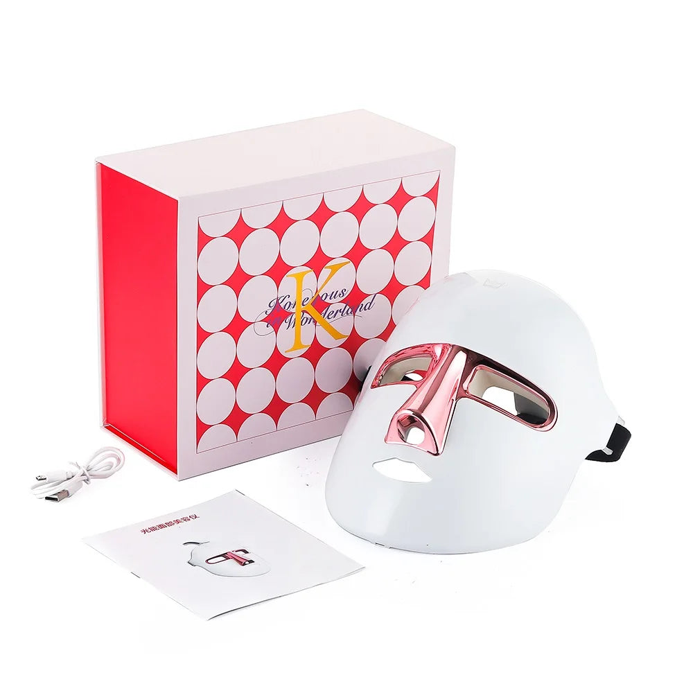 7-Color LED Light Therapy Face Mask – Wireless, Rechargeable & Vision-Friendly Design