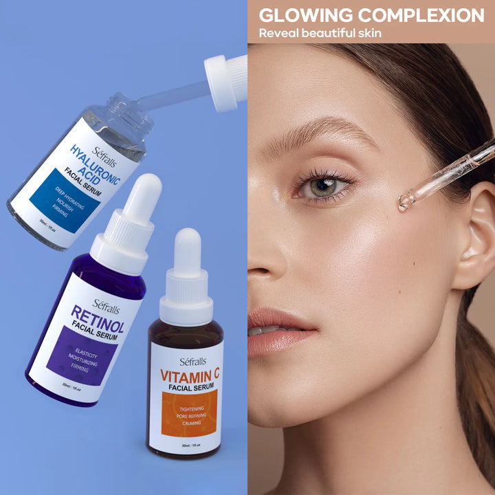 Vitamin-C Vitamin-A and Hyaluronic Acid Serum For Glistening, Firming