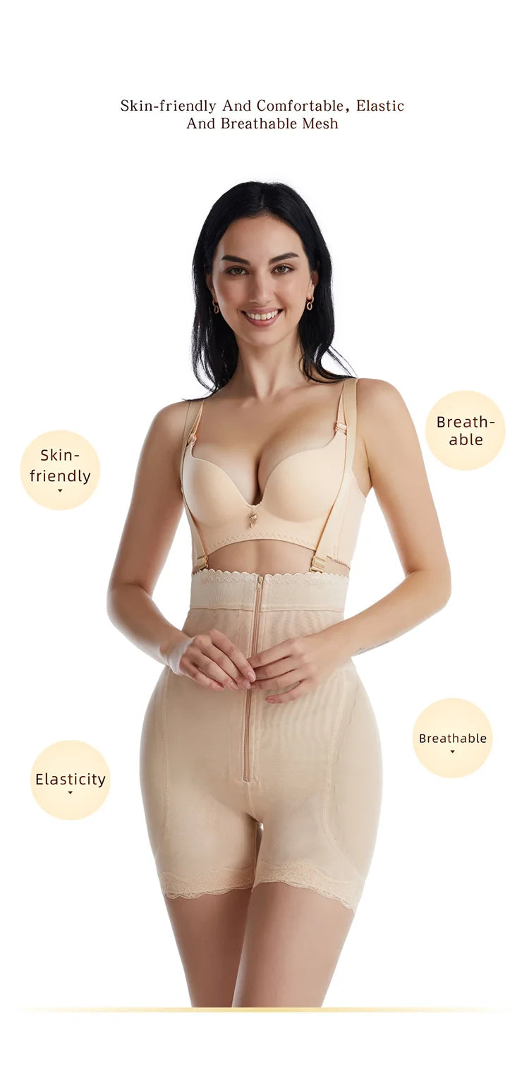 Women's Body Shaper with Hip Pads & Tummy Control