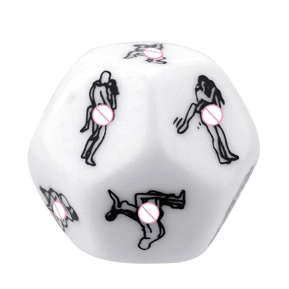 12-Sided Erotic Sex Dice – Love Position Game for Couples, Acrylic Foreplay Accessory