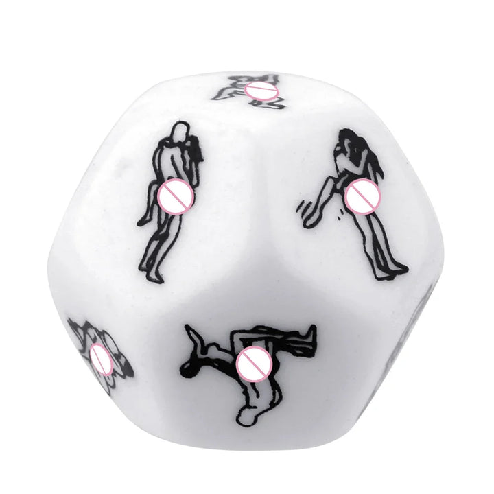 12-Sided Erotic Sex Dice – Love Position Game for Couples, Acrylic Foreplay Accessory