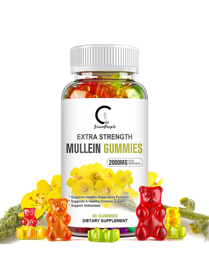 EmpowerEase Mullein Leaf Gummies – Extra Strength Lung Cleanse & Respiratory Support