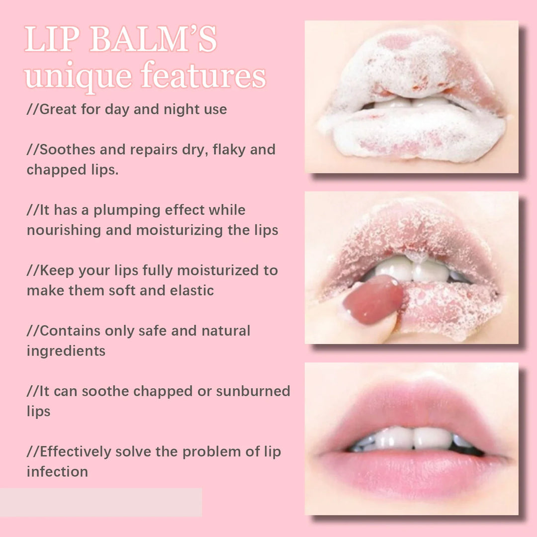 Glow Renewal Bubble Lip Balm Set – 3-Piece Exfoliating & Brightening Treatment