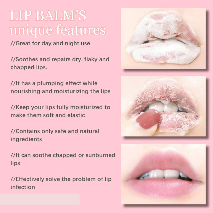 Glow Renewal Bubble Lip Balm Set – 3-Piece Exfoliating & Brightening Treatment