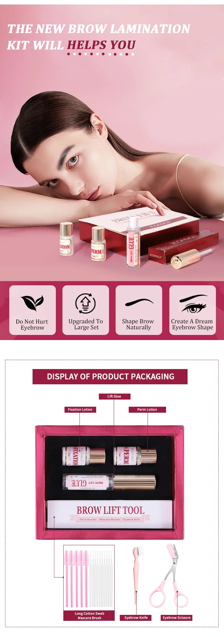 Brow Luxe Lift Kit – DIY Semi-Permanent Eyebrow Lamination System (45–60 Days Hold)
