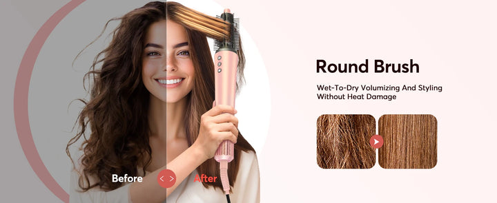 BOPCAL 5-in-1 Hair Dryer & Multi-Styler with 300M Negative Ions – Straightener, 32mm Curler, Volumizer & More
