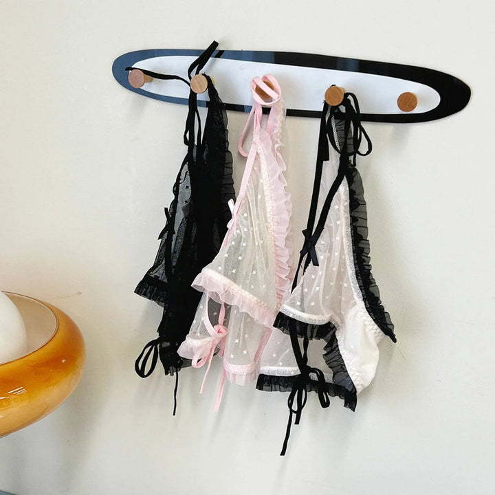 EmpowerEase Sweetheart Lace-Up Sheer Thong