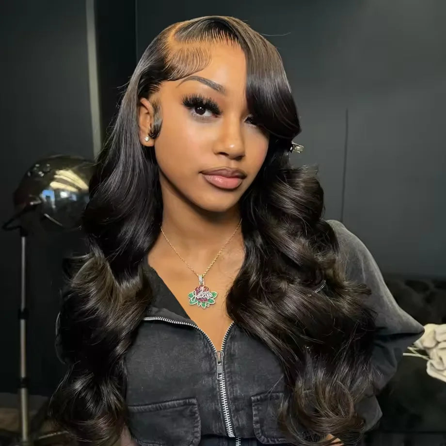 LuxeBody HD Lace Frontal Wig – 250% Density Body Wave Human Hair