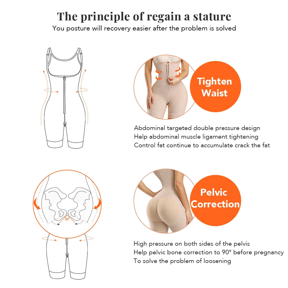 Colombian Waist Trainer Body Shaper – Postpartum Slimming & Butt Lifting Girdle