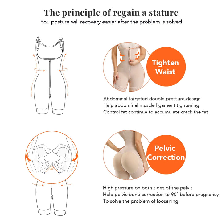 Colombian Waist Trainer Body Shaper – Postpartum Slimming & Butt Lifting Girdle