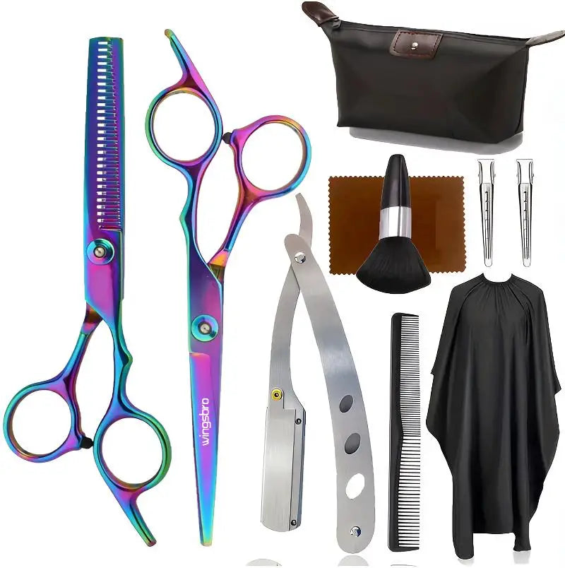 Wingsbro 6.5” Professional Hair Cutting Scissors – Japanese Style Convex Blade with Thinning Shears Combo