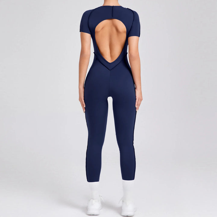New Autumn/Winter Long-Sleeved One-Piece Yoga Jumpsuit for Women – Backless, Slim Fit Sports Outfit