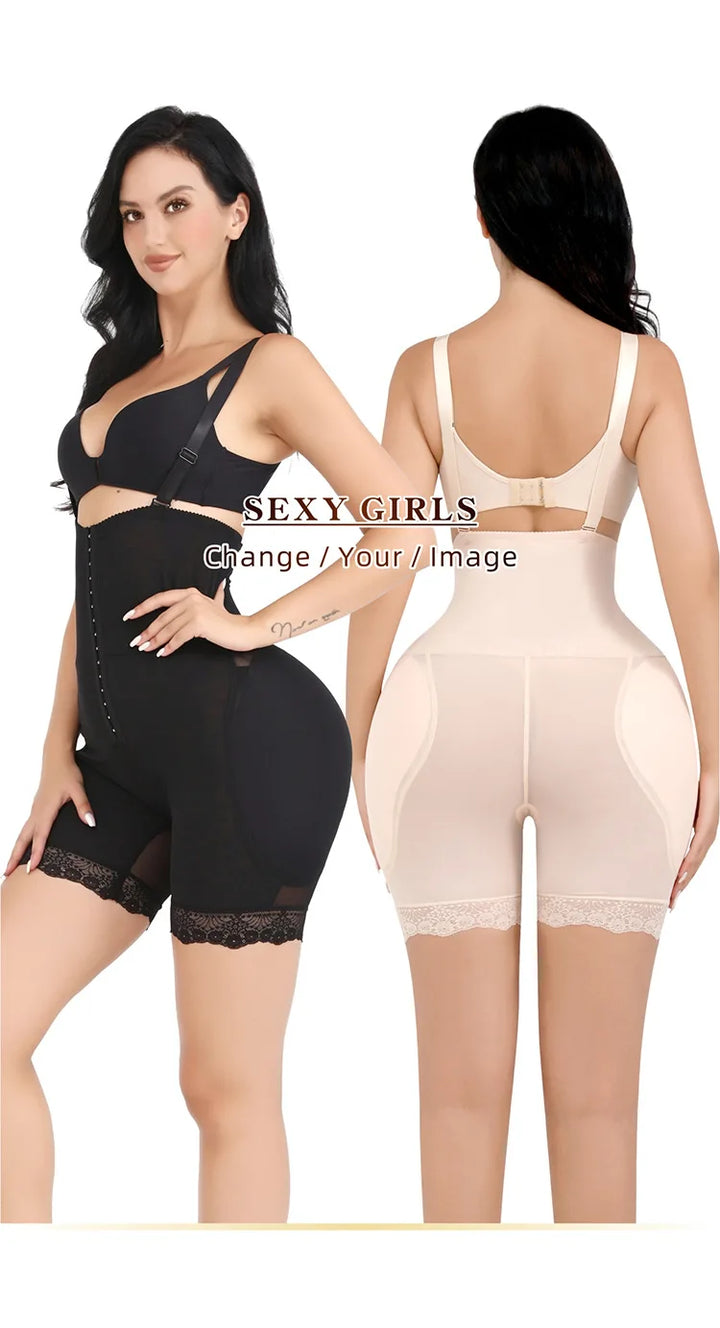 Women's Body Shaper with Hip Pads & Tummy Control