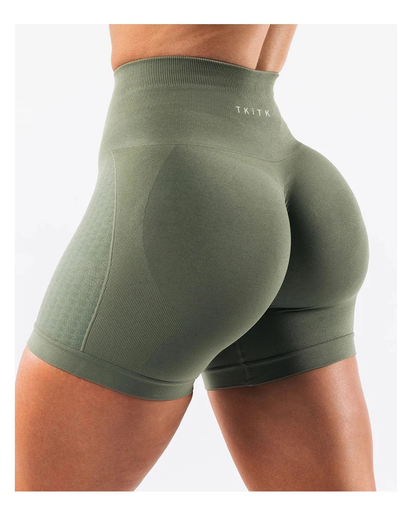 2-Piece TKITK Amplify Contour Seamless Workout Shorts – Women’s Soft Biker & Yoga Set