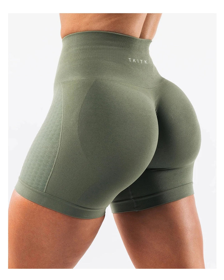 2-Piece TKITK Amplify Contour Seamless Workout Shorts – Women’s Soft Biker & Yoga Set