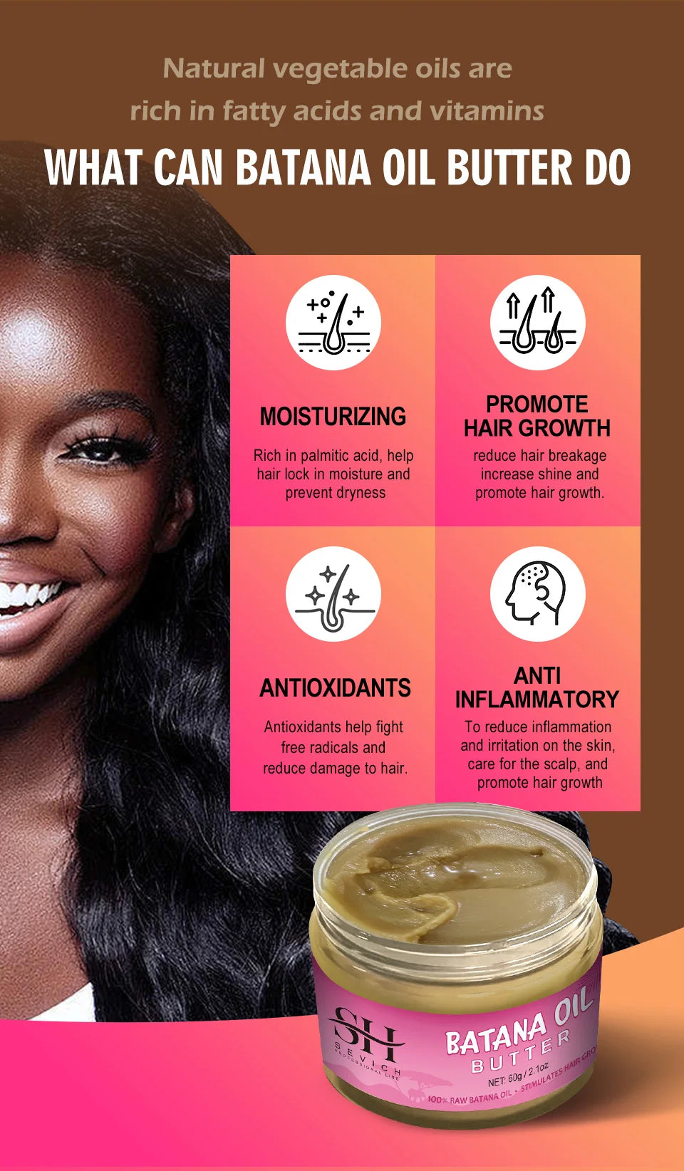 Pure Radiance 100% Organic Batana Oil – Hair Growth & Repair Treatment