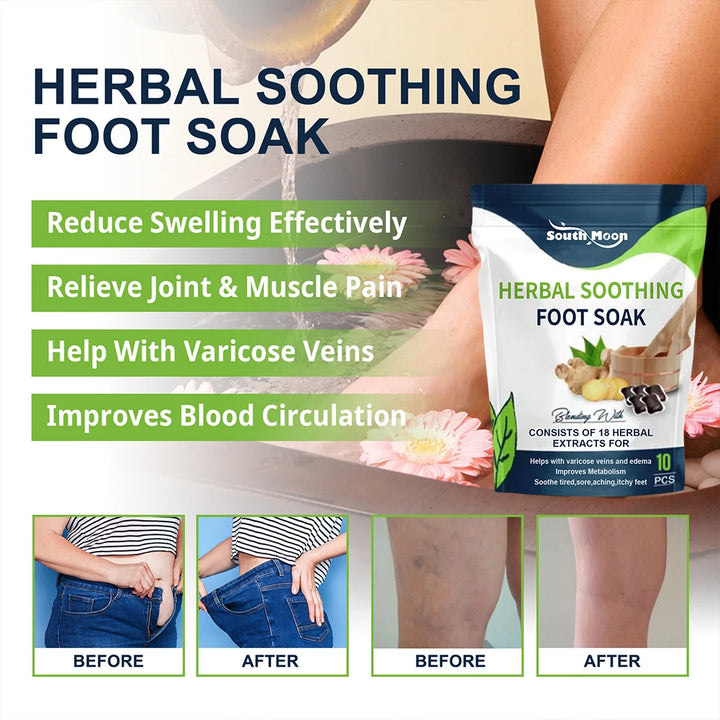 EmpowerEase Herbal Detox Foot Soak Gel – Slim, Soothe & Restore (10-Pack)