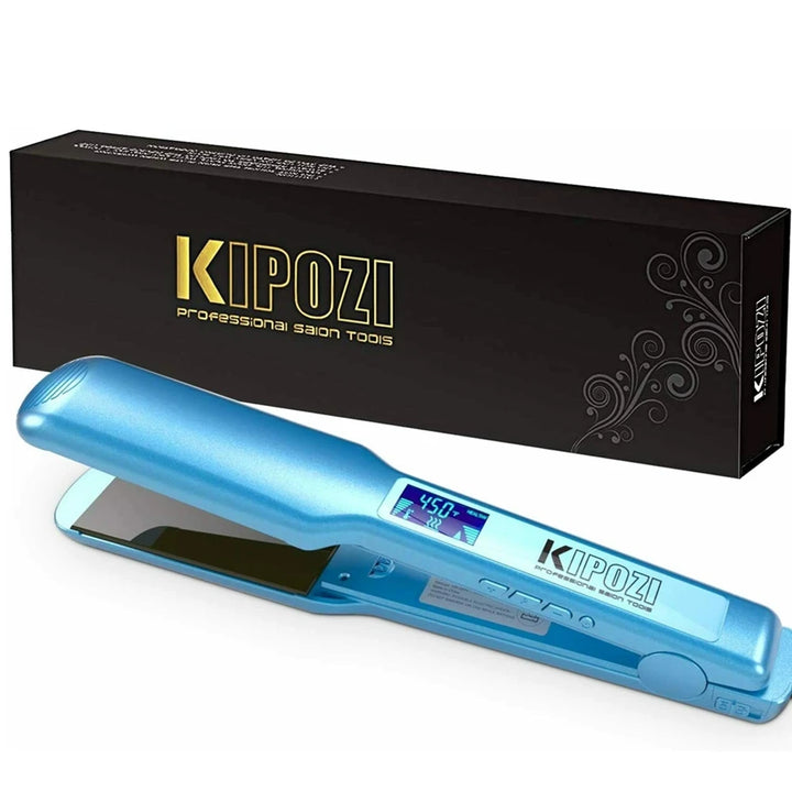 KIPOZI TitanGlide 1.75” Professional Flat Iron – Fast-Heating Wide Plate Hair Straightener for Thick & Curly Hair