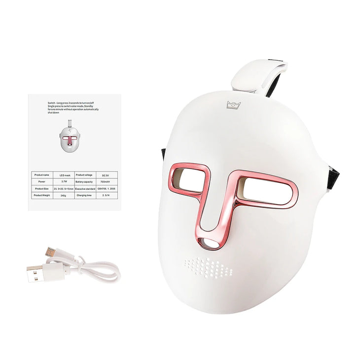 RadianceRenew 7-Color LED Face Mask – Wireless Skin Rejuvenation & Anti-Aging Therapy