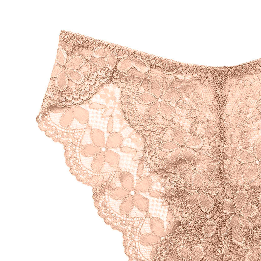 Sexy Lace Breathable Panties – Soft Transparent Mid-Rise Briefs for Women