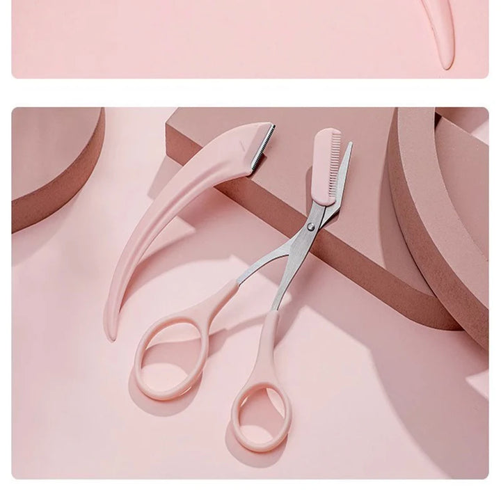 Precision Crescent Brow Shaper – Manual Trimmer with Comb