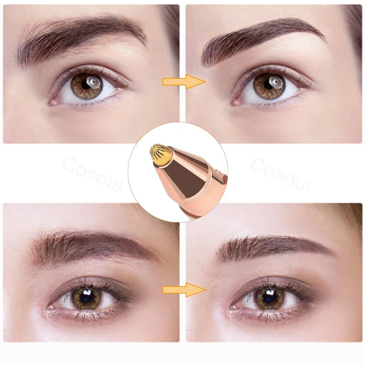 LuxeGlow Precision Trimmer – 2-in-1 Rechargeable Facial & Eyebrow Shaper
