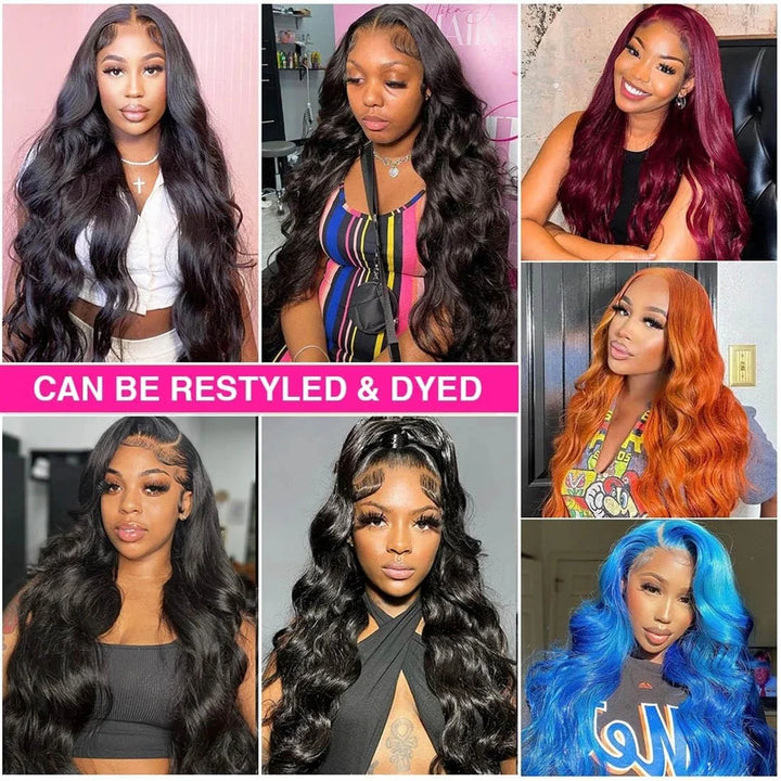Ready-to-Wear Body Wave Wig – 100% Human Hair with Glueless Lace Closure