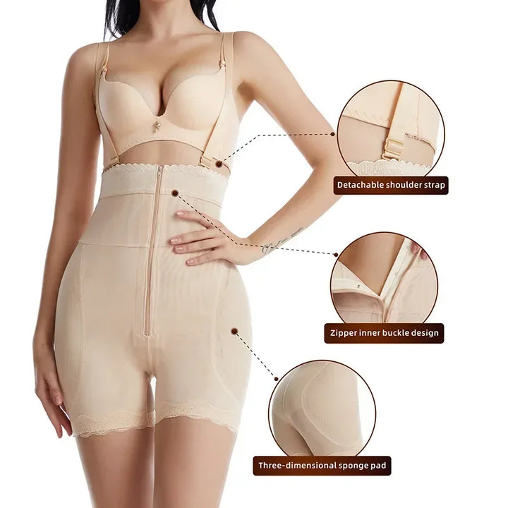 Women's Body Shaper with Hip Pads & Tummy Control