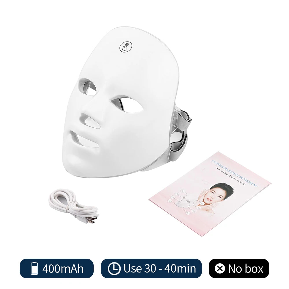 LumaGlow 7-Color LED Facial Therapy Mask
