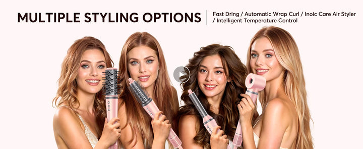 BOPCAL 5-in-1 Hair Dryer & Multi-Styler with 300M Negative Ions – Straightener, 32mm Curler, Volumizer & More