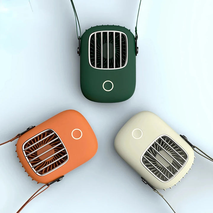 Mini Portable Hanging Neck USB Fan Mute Handheld Desktop Fan with 3 Gears Adjustable Air Cooling Ventilador Home Outdoors Supply