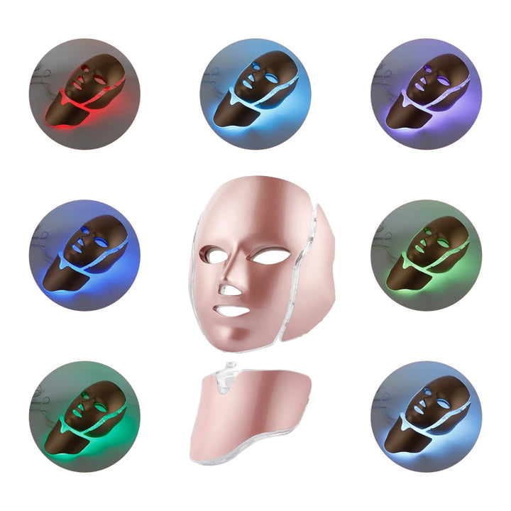 LumiGlow 7-Color LED Face & Neck Therapy Mask