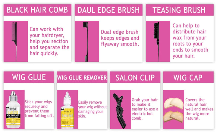 GOIPLE Pro-Heat Electric Hot Comb – Fast-Heating Pressing Comb for Lace Wigs & Sleek Styling