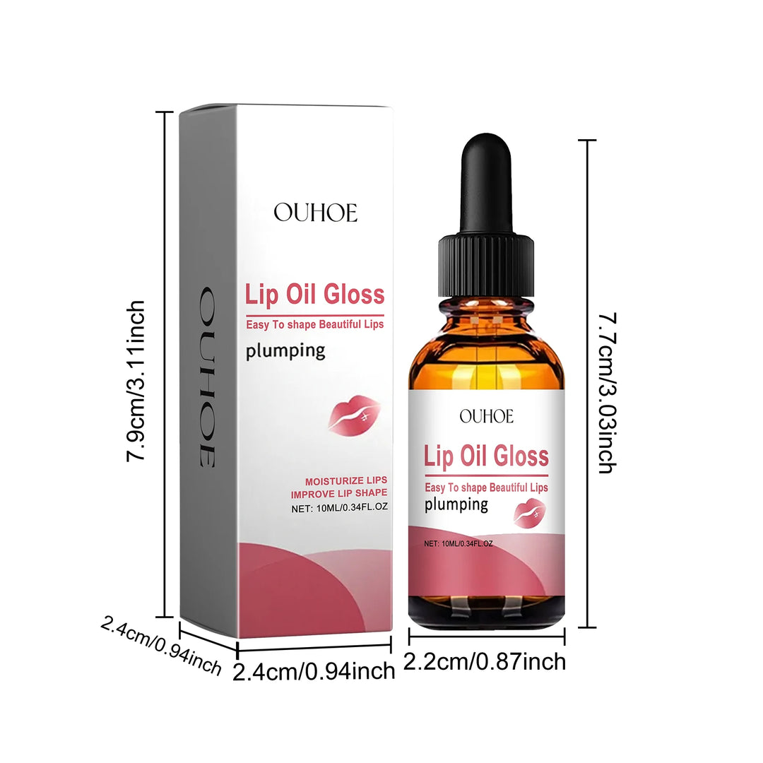 Long-Lasting Lip Plumping Essential Oil – Moisturizing Lip Balm with Coconut Oil, Vitamin E & Squalane – Smooths Fine Lines & Boosts Lip Elasticity (10ml)
