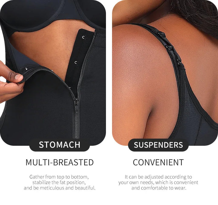 Fajas High Compression Shapewear Bodysuit for Women – Tummy Control & Thigh Slimming