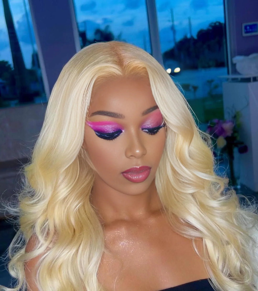 Golden Blonde HD Lace Wig – 100% Human Hair Body Wave, 30"