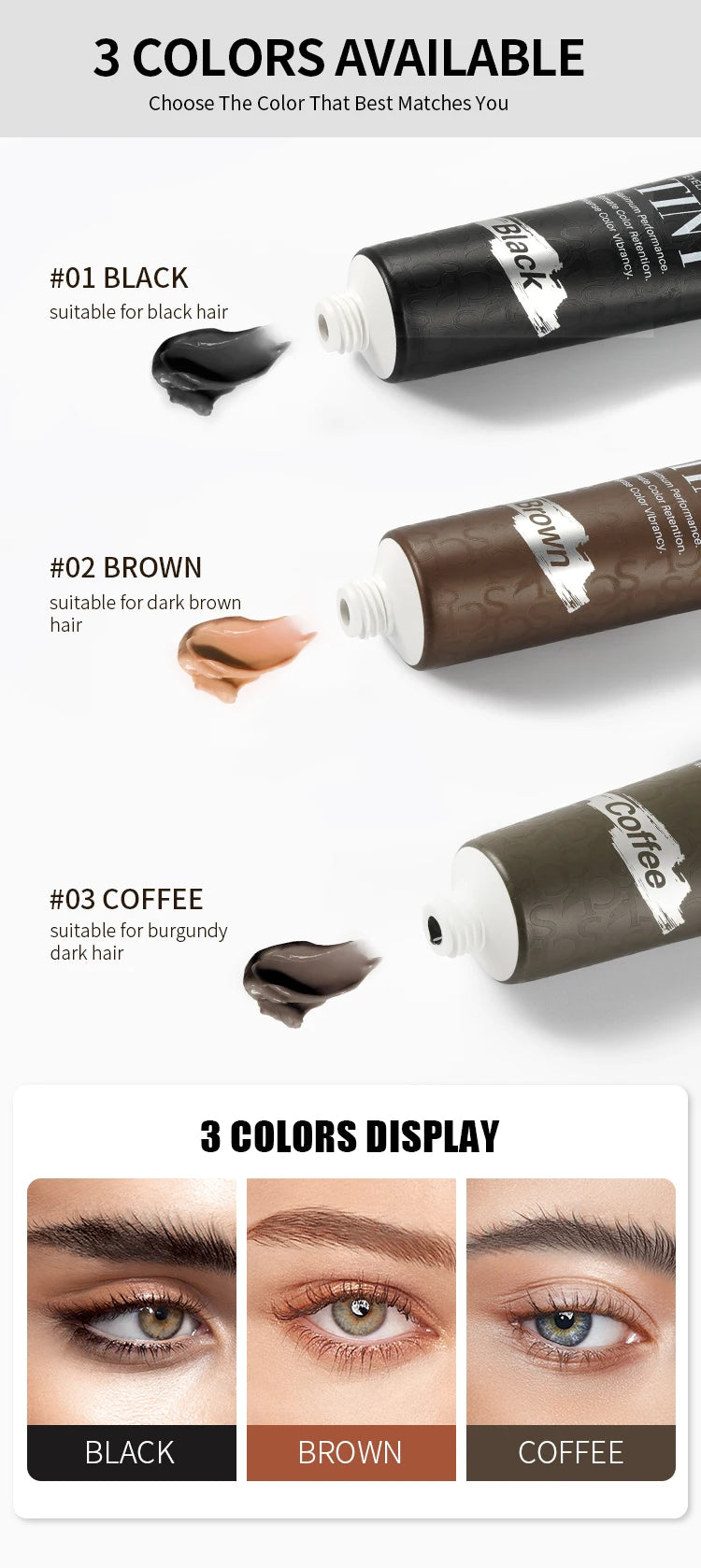 ICONSIGN 3-in-1 Tint Kit for Brows, Lashes & Beard – Long-Lasting Color in Minutes