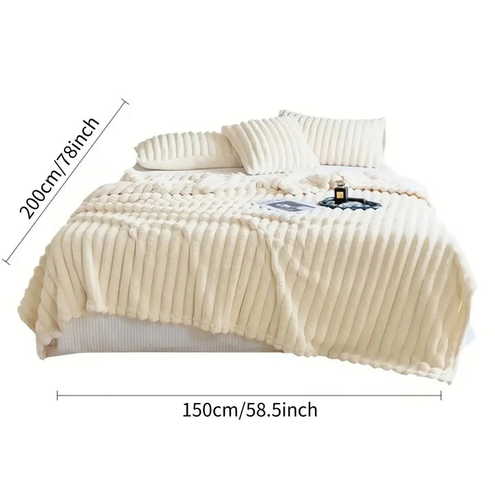Luxurious Faux Rabbit Fur Throw Blanket - Soft, Warm & Cozy for Couch, Bed, Office, and Travel - Versatile All-Season Gift,