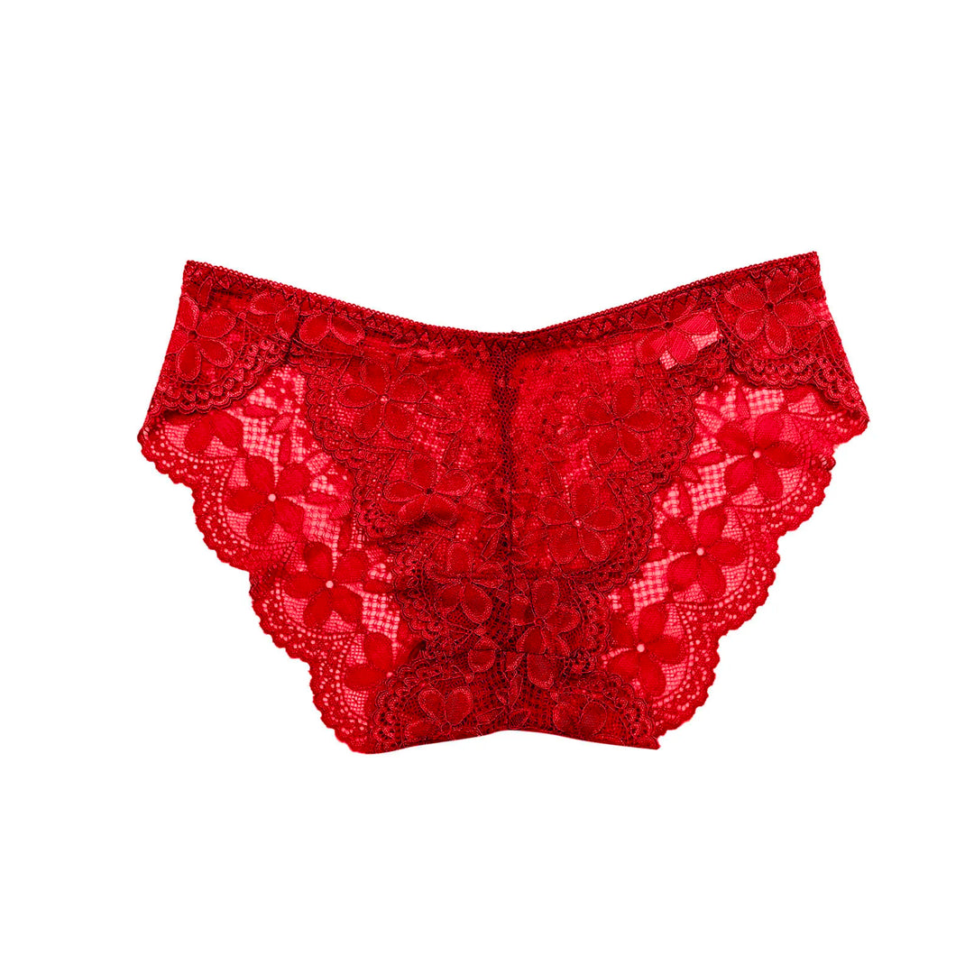 Sexy Lace Breathable Panties – Soft Transparent Mid-Rise Briefs for Women