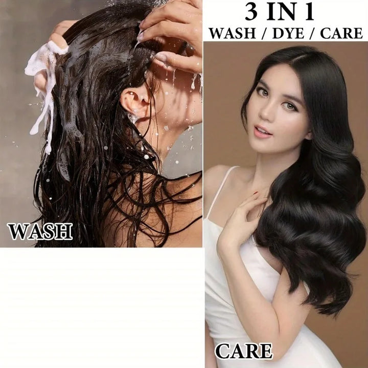 Black hair coloring Anti-Grey Hair Shampoo – 2pcs Set