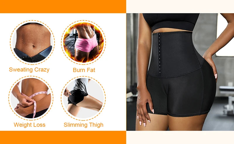 MISSMOLY Hot Sweat Sauna Panties – Women’s Thermo Body Shaper Shorts