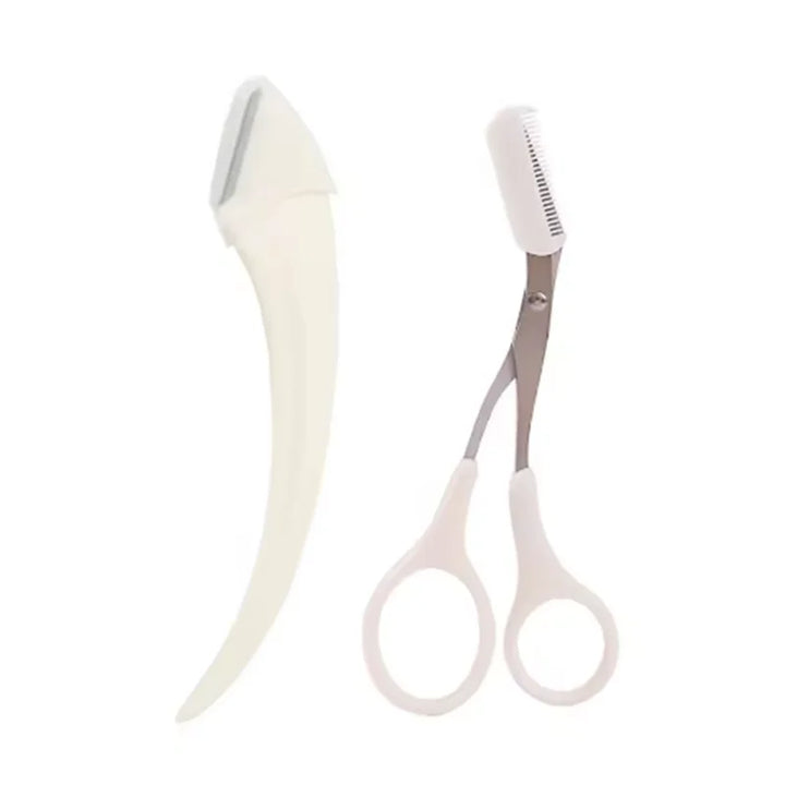 Precision Crescent Brow Shaper – Manual Trimmer with Comb